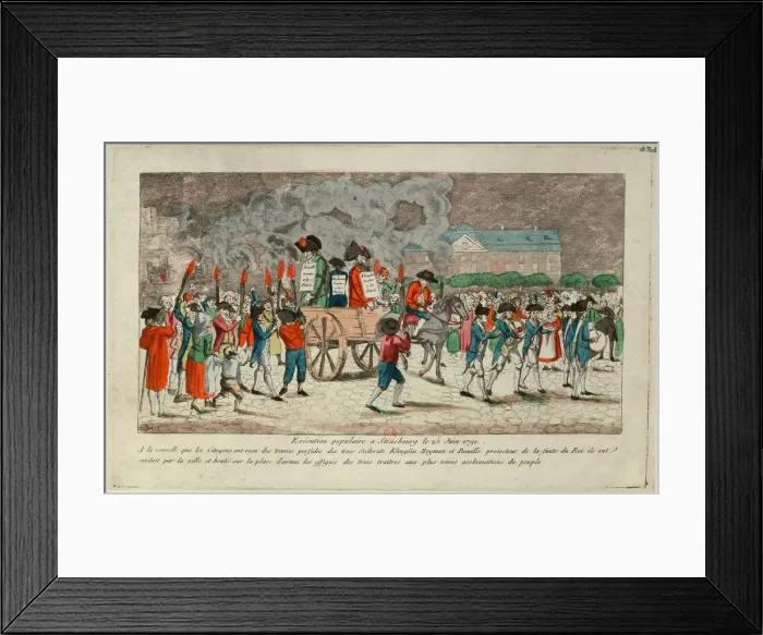 Framed Print : Effigy Burning of Klinglin, Heymann and Bouille on Juny 25, 1791 in Strasbourg, 1791 Framed Print : Effigy Burning of Klinglin, Heymann and Bouille on Juny 25, 1791 in Strasbourg, 1791