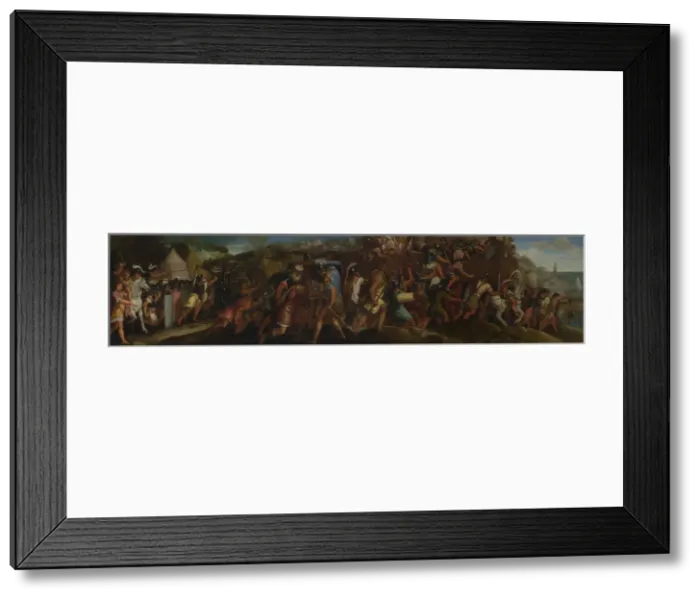 Framed Print : The Attack on Cartagena, after 1566. Creator: Licinio, Giulio (1527-1591) Framed Print : The Attack on Cartagena, after 1566. Creator: Licinio, Giulio (1527-1591)