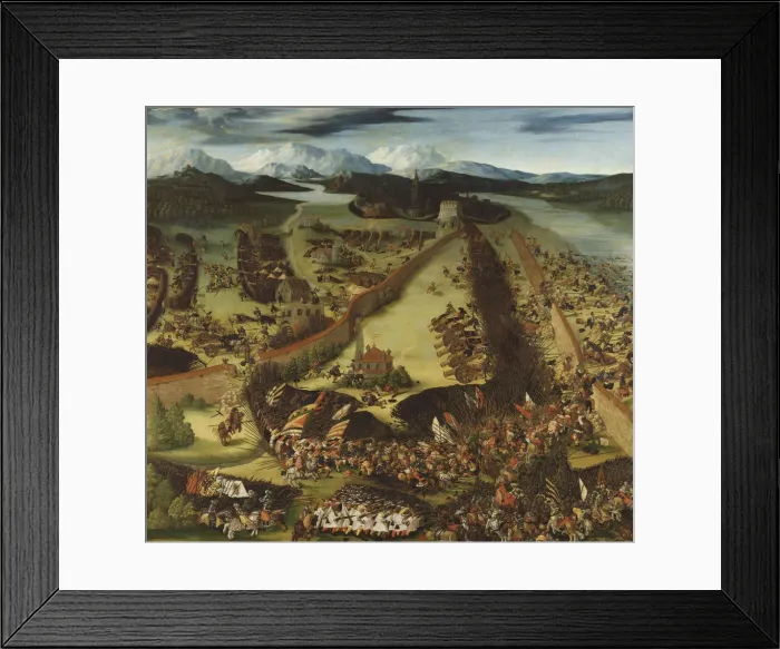 Framed Print : The Battle of Pavia, 1529. Creator: Heller, Rupert (active ca. 1530) Framed Print : The Battle of Pavia, 1529. Creator: Heller, Rupert (active ca. 1530)