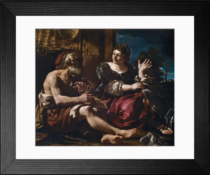 Framed Print : Erminia and the Shepherd, ca 1619. Creator: Guercino (1591-1666) Framed Print : Erminia and the Shepherd, ca 1619. Creator: Guercino (1591-1666)