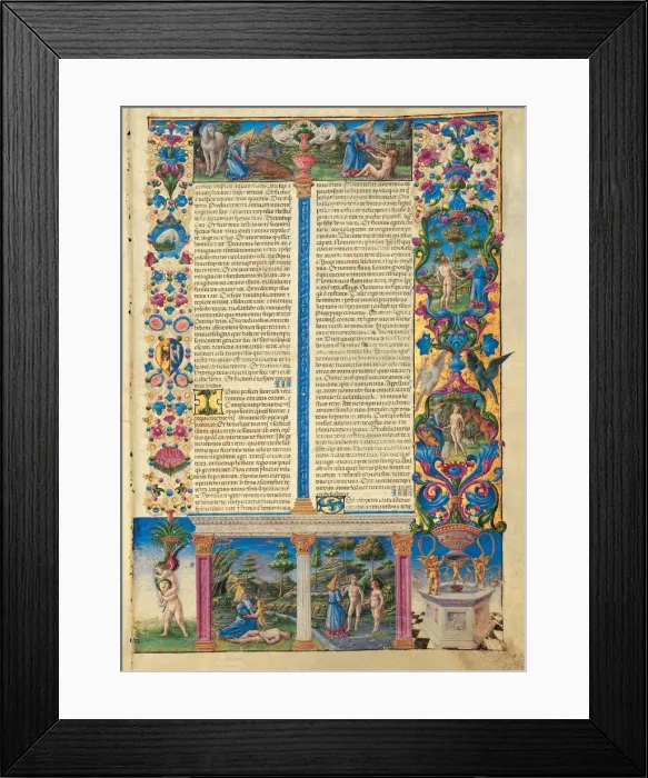 Framed Print : The Bible of Borso d Este, 1455-1461. Creator: Crivelli, Taddeo (1425-1479) Framed Print : The Bible of Borso d Este, 1455-1461. Creator: Crivelli, Taddeo (1425-1479)
