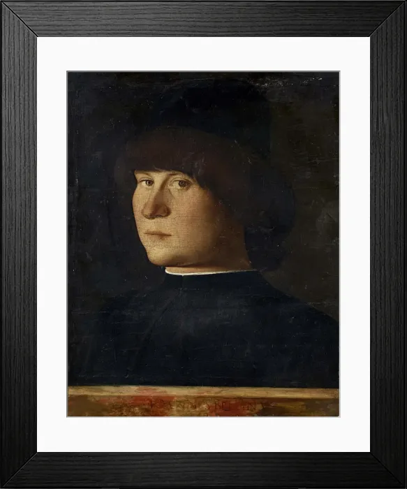 Framed Print : Portrait of a Young Man, ca 1500-1510. Creator: Bellini, Giovanni (1430-1516) Framed Print : Portrait of a Young Man, ca 1500-1510. Creator: Bellini, Giovanni (1430-1516)