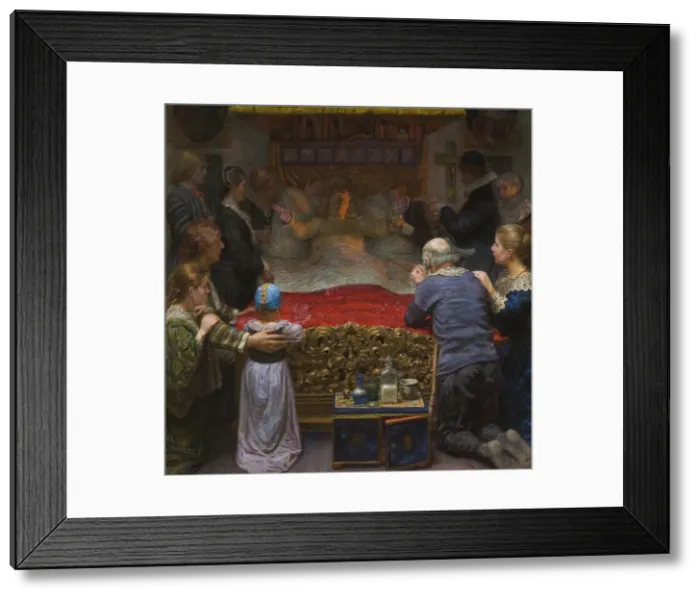 Framed Print : Death of Leonora Christina in Maribo Abbey, 1897. Creator: Zahrtmann, Kristian (1843-1917) Framed Print : Death of Leonora Christina in Maribo Abbey, 1897. Creator: Zahrtmann, Kristian (1843-1917)