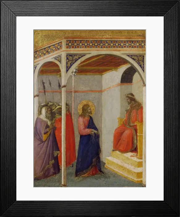 Framed Print : Christ before Pilate, ca 1335. Creator: Lorenzetti, Pietro (ca 1300-ca 1348) Framed Print : Christ before Pilate, ca 1335. Creator: Lorenzetti, Pietro (ca 1300-ca 1348)