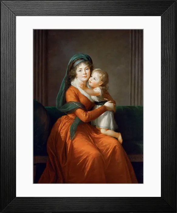Framed Print : Portrait of Princess Alexandra Golitsyna with her son Pyotr, 1794. Creator: Vigee Le Brun Framed Print : Portrait of Princess Alexandra Golitsyna with her son Pyotr, 1794. Creator: Vigee Le Brun