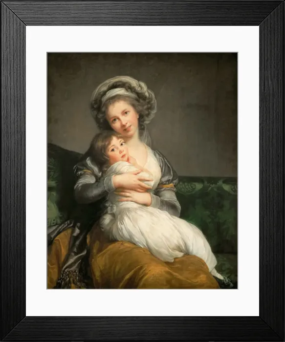 Framed Print : Self-Portrait with her Daughter, Julie, 1786. Creator: Vigee Le Brun, Louise Elisabeth Framed Print : Self-Portrait with her Daughter, Julie, 1786. Creator: Vigee Le Brun, Louise Elisabeth