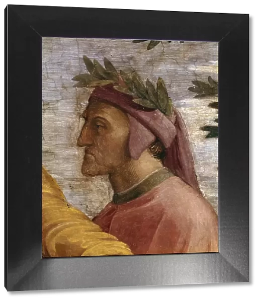 Disputa. Detail: Dante Alighieri (Fresco in Stanza della Segnatura), ca 1510-1511