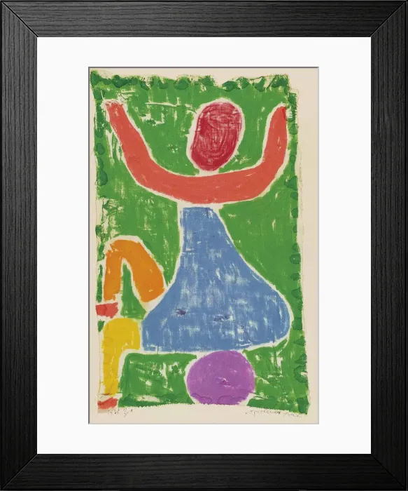 Framed Print : Spielendes Kind (Child playing), 1938. Creator: Klee, Paul (1879-1940)