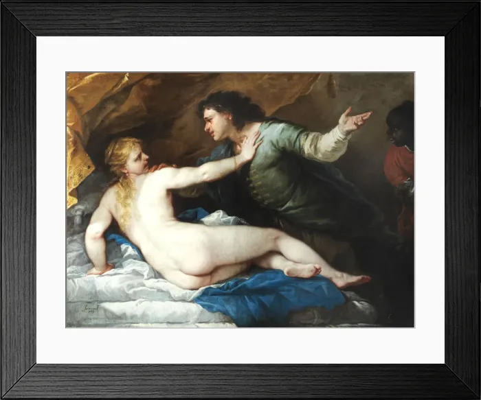 Framed Print : Tarquinius and Lucretia, 1663. Creator: Giordano, Luca (1632-1705) Framed Print : Tarquinius and Lucretia, 1663. Creator: Giordano, Luca (1632-1705)