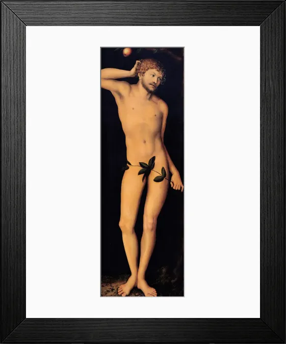 Framed Print : Adam, 1528. Creator: Cranach, Lucas, the Elder (1472-1553) Framed Print : Adam, 1528. Creator: Cranach, Lucas, the Elder (1472-1553)