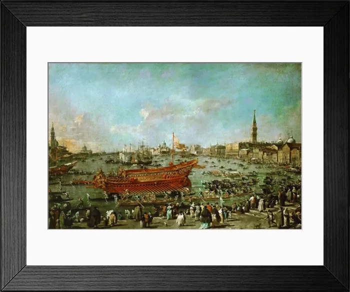 Framed Print : The Doge on the Bucintoro near the Riva di Sant Elena, 1775-1780. Creator: Guardi Framed Print : The Doge on the Bucintoro near the Riva di Sant Elena, 1775-1780. Creator: Guardi
