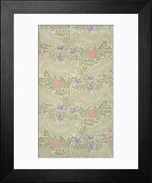Framed Print : Larkspur. Wallpaper, 1874. Creator: Morris, William (1834-1896) Framed Print : Larkspur. Wallpaper, 1874. Creator: Morris, William (1834-1896)