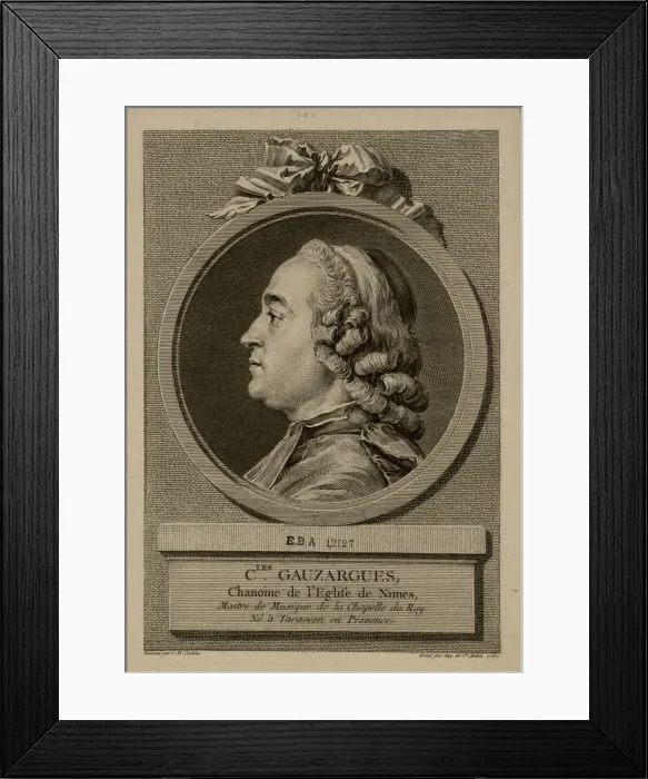 Framed Print : Portrait of Charles Gauzargues (1725-1799), 1767. Creator: Saint-Aubin, Augustin, de (1736-1807) Framed Print : Portrait of Charles Gauzargues (1725-1799), 1767. Creator: Saint-Aubin, Augustin, de (1736-1807)
