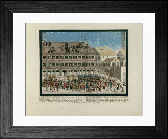 Framed Print : La Journee du 21 juillet 1789. The Storming of Strasbourg City Hall on July 21, 1789, c Framed Print : La Journee du 21 juillet 1789. The Storming of Strasbourg City Hall on July 21, 1789, c