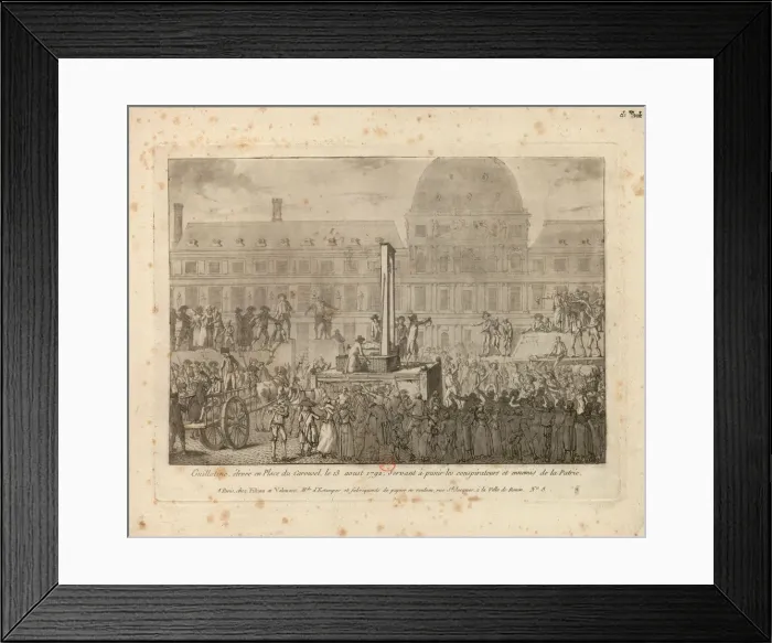 Framed Print : Guillotine elevee en place du Carrousel, le 13 aout 1792 …Creator Framed Print : Guillotine elevee en place du Carrousel, le 13 aout 1792 …Creator