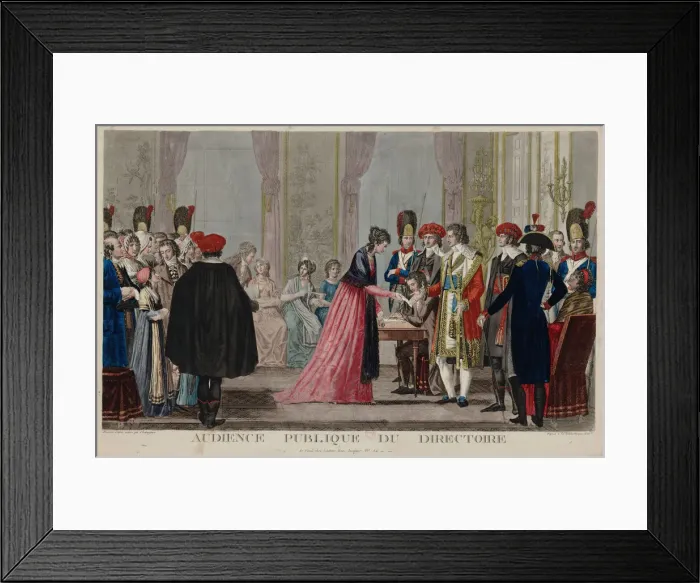 Framed Print : Audience publique du Directoire, ca 1797. Creator: Chataignier, Alexis (1772-1817) Framed Print : Audience publique du Directoire, ca 1797. Creator: Chataignier, Alexis (1772-1817)