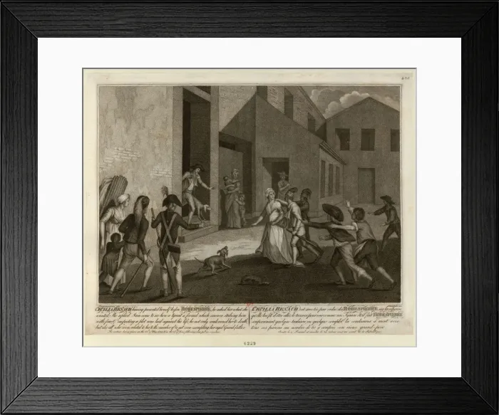 Framed Print : The arrest of Cecile Renault on May 22, 1794 at the apartment of Robespierre, c Framed Print : The arrest of Cecile Renault on May 22, 1794 at the apartment of Robespierre, c