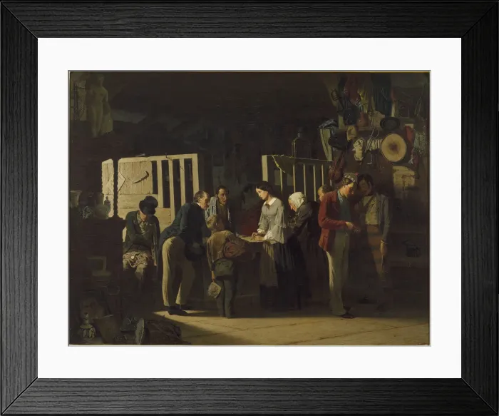 Framed Print : The Pawn Shop II, 1859. Creator: D Unker, Carl (1828-1866) Framed Print : The Pawn Shop II, 1859. Creator: D Unker, Carl (1828-1866)
