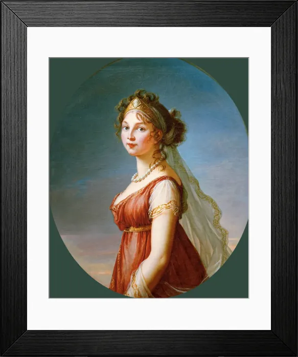 Framed Print : Portrait of Queen Louise of Prussia (1776-1810), 1802. Creator: Vigee Le Brun Framed Print : Portrait of Queen Louise of Prussia (1776-1810), 1802. Creator: Vigee Le Brun