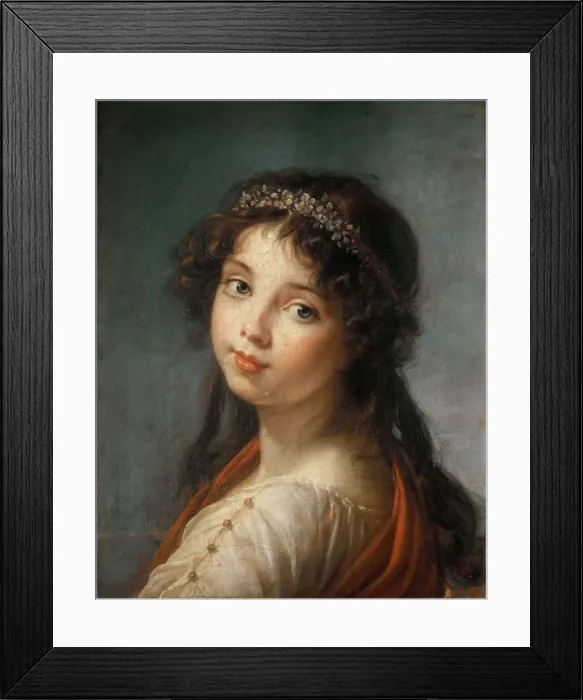 Framed Print : Portrait of the artists Daughter (Jeanne-Lucie-Louise, dite Julie), 1792. Creator Framed Print : Portrait of the artists Daughter (Jeanne-Lucie-Louise, dite Julie), 1792. Creator