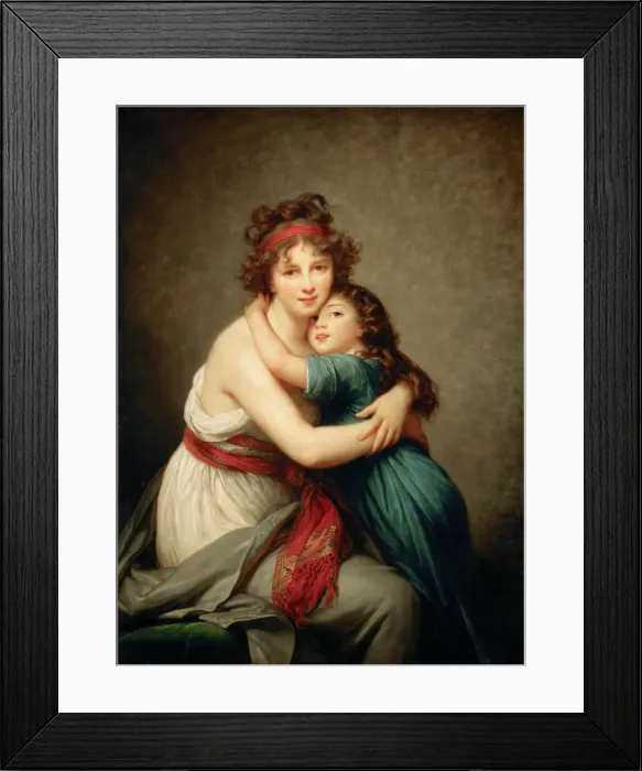 Framed Print : Self-Portrait with her Daughter, Julie, c Framed Print : Self-Portrait with her Daughter, Julie, c