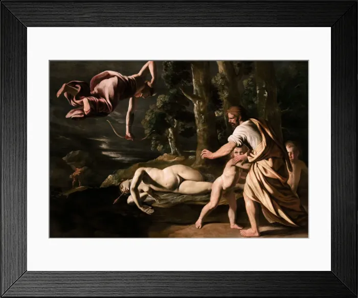 Framed Print : The Death of Chione, c. 1622. Creator: Poussin, Nicolas (1594-1665) Framed Print : The Death of Chione, c. 1622. Creator: Poussin, Nicolas (1594-1665)