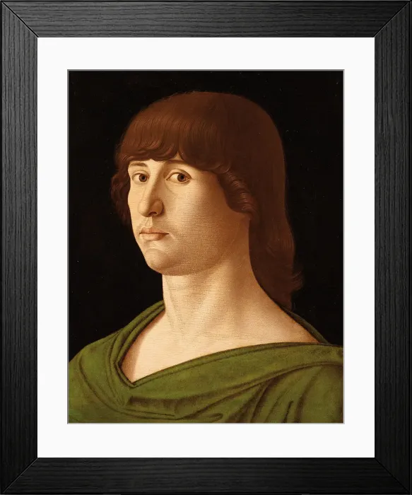 Framed Print : Ritratto di giovane, ca 1470. Creator: Bellini, Giovanni (1430-1516) Framed Print : Ritratto di giovane, ca 1470. Creator: Bellini, Giovanni (1430-1516)