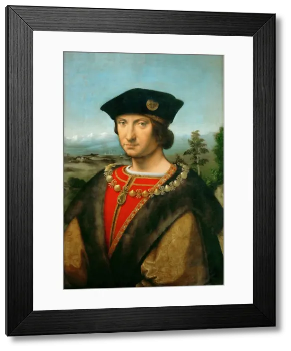 Framed Print : Portrait of Charles II d Amboise, ca 1507. Creator: Solari (Solario), Andrea (1470-1524) Framed Print : Portrait of Charles II d Amboise, ca 1507. Creator: Solari (Solario), Andrea (1470-1524)