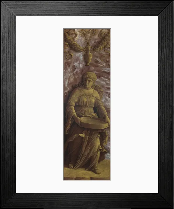 Framed Print : The Vestal Virgin Tuccia with a Sieve, c. 1500. Creator: Mantegna, Andrea (1431-1506) Framed Print : The Vestal Virgin Tuccia with a Sieve, c. 1500. Creator: Mantegna, Andrea (1431-1506)