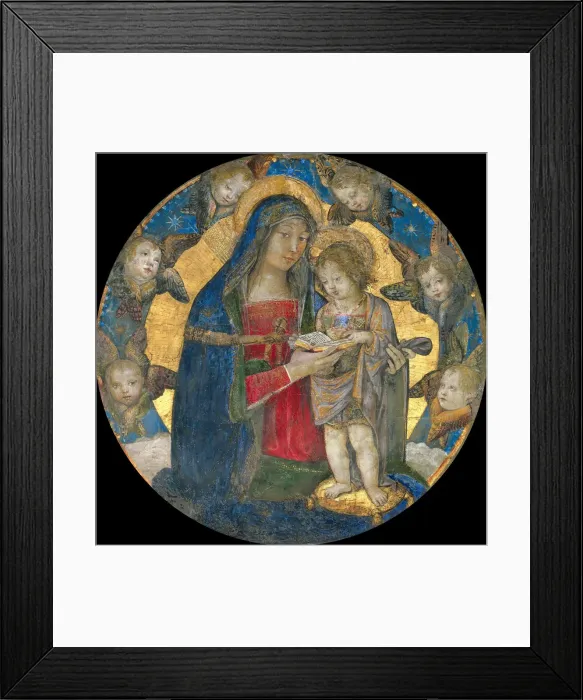 Framed Print : Madonna and Child with Cherubim, 1492-1495. Creator: Pinturicchio, Bernardino (1454-1513) Framed Print : Madonna and Child with Cherubim, 1492-1495. Creator: Pinturicchio, Bernardino (1454-1513)