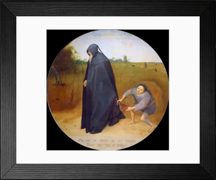 Framed Print : The Misanthrope, 1568. Creator: Bruegel (Brueghel), Pieter, the Elder (ca 1525-1569)