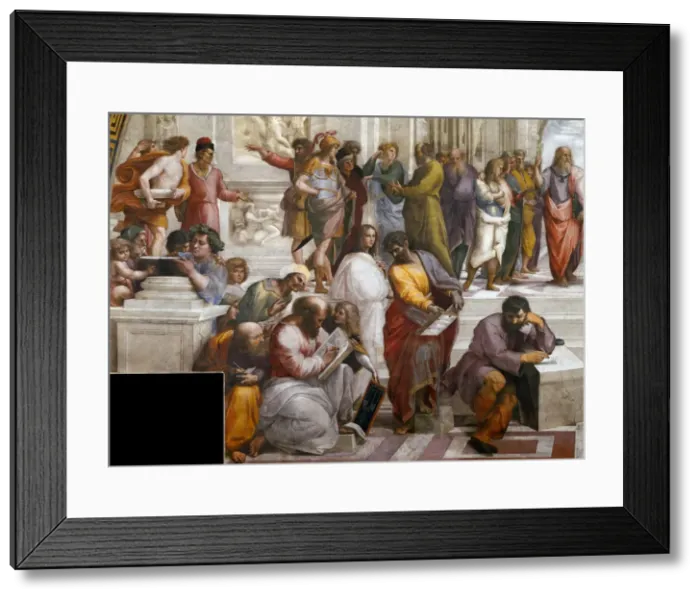 Framed Print : The School of Athens. Detail. (Fresco in Stanza della Segnatura), ca 1510-1511. Creator Framed Print : The School of Athens. Detail. (Fresco in Stanza della Segnatura), ca 1510-1511. Creator