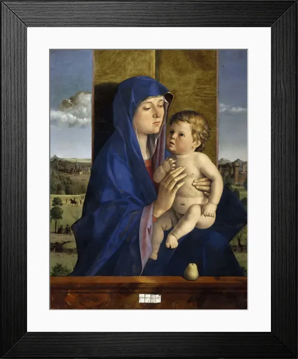 Framed Print : Madonna with Child, ca 1485. Creator: Bellini, Giovanni (1430-1516) Framed Print : Madonna with Child, ca 1485. Creator: Bellini, Giovanni (1430-1516)