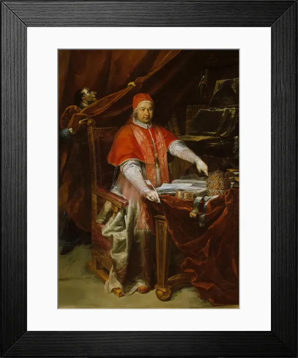 Framed Print : Portrait of the Pope Benedict XIV (1675-1758), 1740. Creator: Crespi, Giuseppe Maria (1665-1747) Framed Print : Portrait of the Pope Benedict XIV (1675-1758), 1740. Creator: Crespi, Giuseppe Maria (1665-1747)