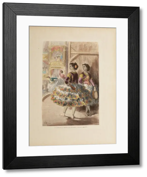 Framed Print : El fandango en el Teatro de San Fernando de Sevilla, c. 1874. Creator: Dore, Gustave Framed Print : El fandango en el Teatro de San Fernando de Sevilla, c. 1874. Creator: Dore, Gustave