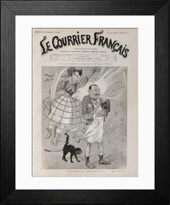 Framed Print : Les suites de l Incoherence - Jules Levy devenu fou!, 1886. Creator: Willette Framed Print : Les suites de l Incoherence - Jules Levy devenu fou!, 1886. Creator: Willette