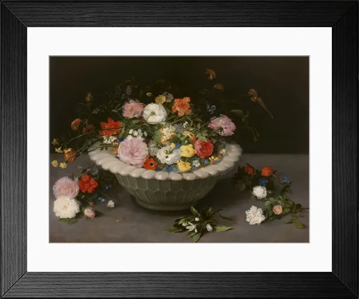 Framed Print : Flower vase, 1615. Creator: Brueghel, Jan, the Elder (1568-1625) Framed Print : Flower vase, 1615. Creator: Brueghel, Jan, the Elder (1568-1625)