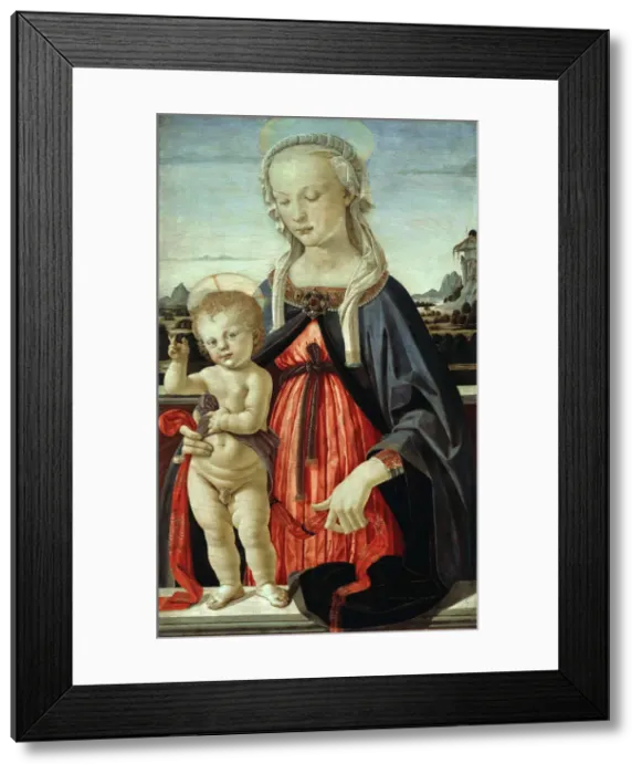 Framed Print : Madonna with Child, ca 1470. Creator: Verrocchio, Andrea del (1437-1488) Framed Print : Madonna with Child, ca 1470. Creator: Verrocchio, Andrea del (1437-1488)