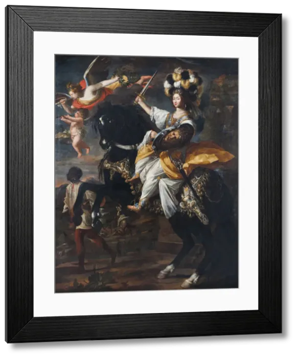 Framed Print : Christine Marie of France (1606-1663), Duchess of Savoy, as Minerva, ca 1663. Creator: Dauphin Framed Print : Christine Marie of France (1606-1663), Duchess of Savoy, as Minerva, ca 1663. Creator: Dauphin