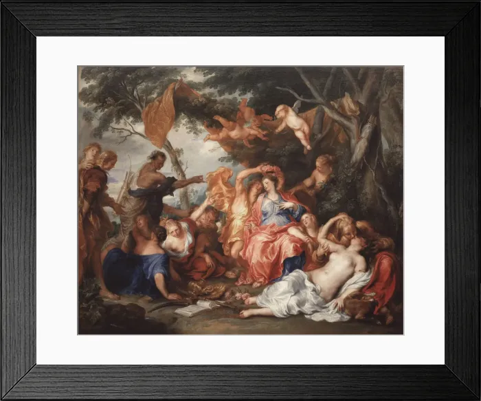 Framed Print : Amarillis Crowning Mirtillo, 1631-1632. Creator: Dyck, Sir Anthony van (1599-1641) Framed Print : Amarillis Crowning Mirtillo, 1631-1632. Creator: Dyck, Sir Anthony van (1599-1641)