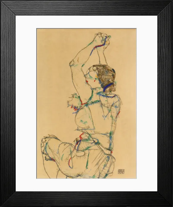 Framed Print : Woman with Raised Arms, 1914. Creator: Schiele, Egon (1890-1918) Framed Print : Woman with Raised Arms, 1914. Creator: Schiele, Egon (1890-1918)