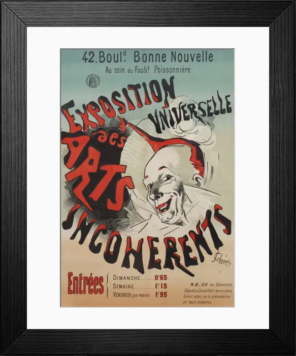 Framed Print : Exposition Universelle des Arts incoherents, 1889. Creator: Cheret, Jules (1836-1932) Framed Print : Exposition Universelle des Arts incoherents, 1889. Creator: Cheret, Jules (1836-1932)
