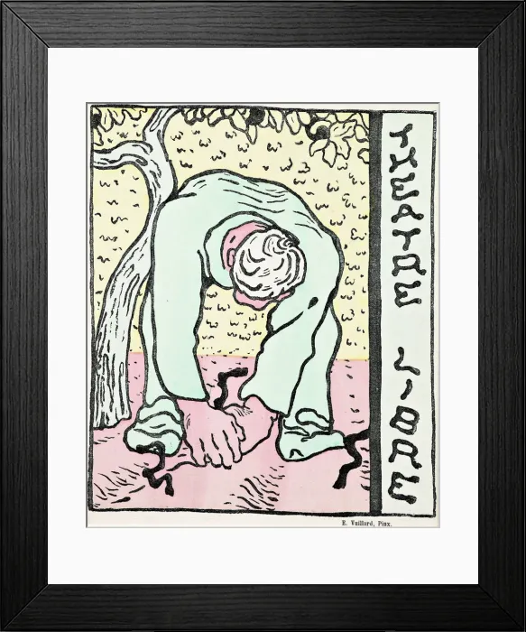 Framed Print : Cover of a programme of the Theatre Libre, 1890. Creator: Vuillard, Edouard Framed Print : Cover of a programme of the Theatre Libre, 1890. Creator: Vuillard, Edouard
