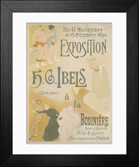 Framed Print : Poster for the Henri-Gabriel Ibels exhibition, 1894. Creator: Ibels, Henri Gabriel (1867-1936) Framed Print : Poster for the Henri-Gabriel Ibels exhibition, 1894. Creator: Ibels, Henri Gabriel (1867-1936)