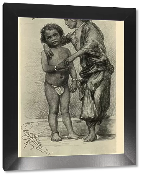 Sinhalese girls, Kandy, Ceylon, 1898. Creator: Christian Wilhelm Allers