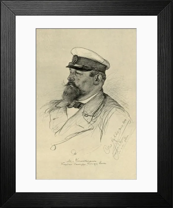 Framed Print : Steamship captain, 1898. Creator: Christian Wilhelm Allers Framed Print : Steamship captain, 1898. Creator: Christian Wilhelm Allers