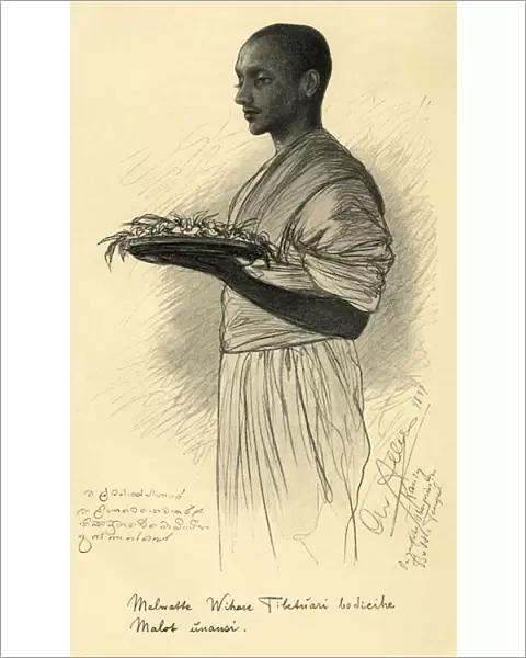 Buddhist monk, Ceylon, 1898. Creator: Christian Wilhelm Allers