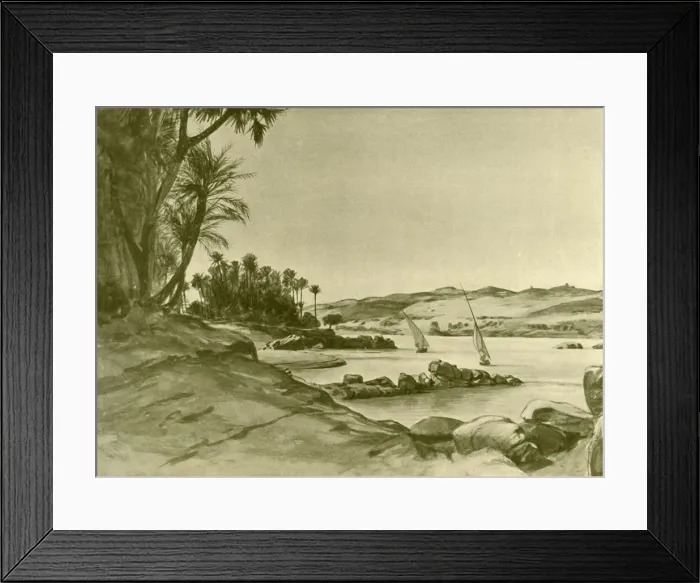 Framed Print : Feluccas on the River Nile, Egypt, 1898. Creator: Christian Wilhelm Allers Framed Print : Feluccas on the River Nile, Egypt, 1898. Creator: Christian Wilhelm Allers