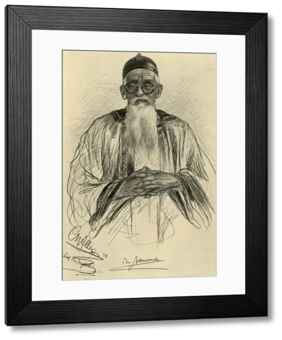 Framed Print : Chinese man wearing spectacles, 1898. Creator: Christian Wilhelm Allers Framed Print : Chinese man wearing spectacles, 1898. Creator: Christian Wilhelm Allers