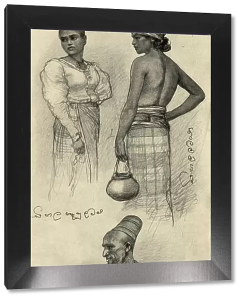 Studies of people, Colombo, Ceylon, 1898. Creator: Christian Wilhelm Allers